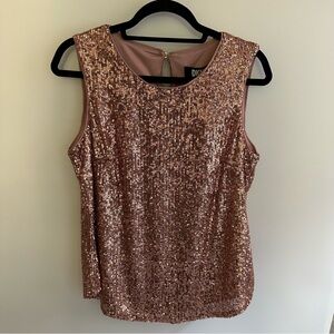 DKNY Pink Sequin Tank Top